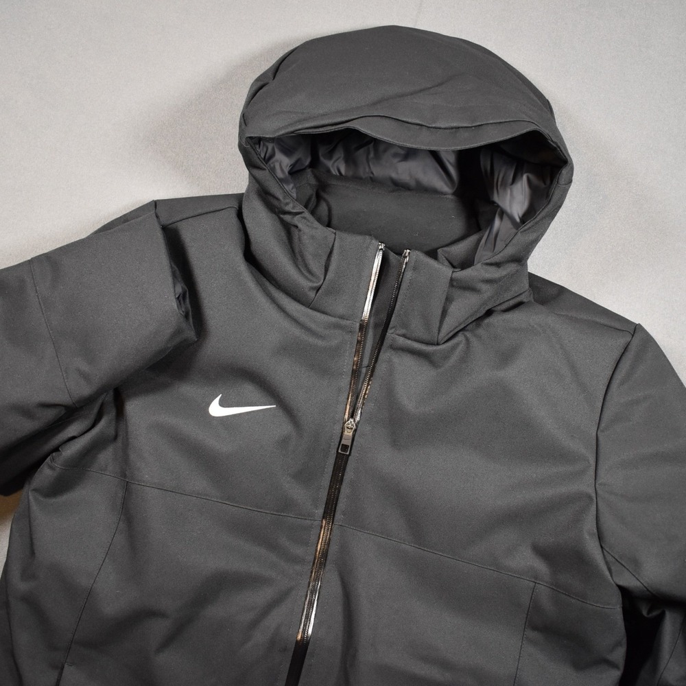 Nike Football Team Down Filled Parka Mens Large Black Hooded DJ6526 NWOT